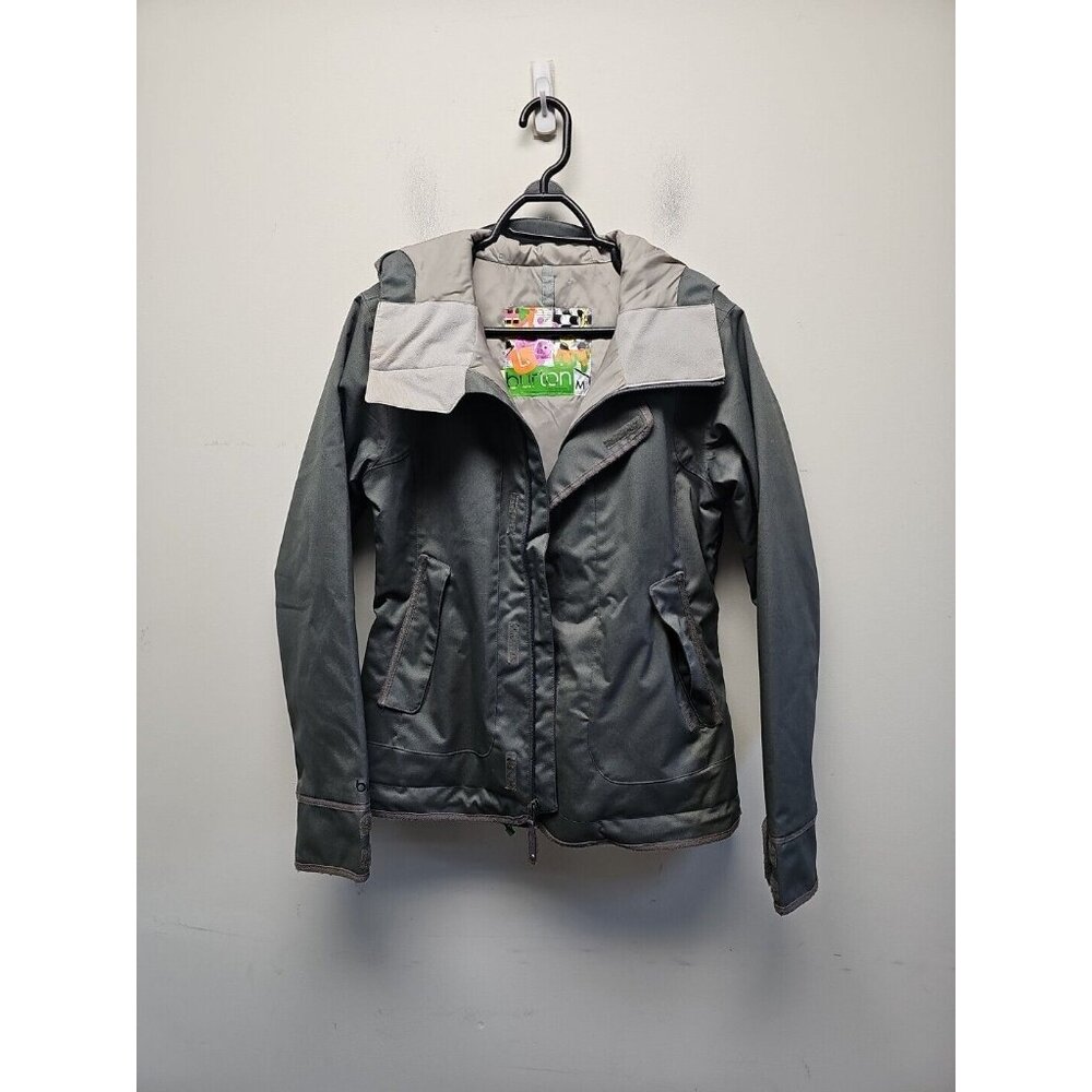 Women’s Size Med Burton Dry Ride Jet Set Winter Snowboard Ski Jacket Gray NICE